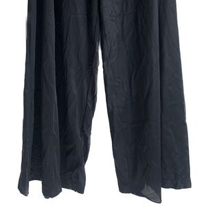 super wide leg pants light fabric black vintage sears